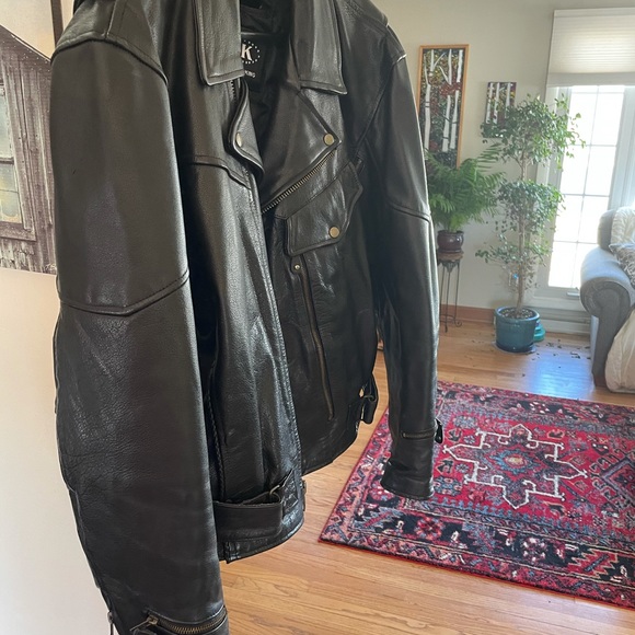 Leather biker jacket - Picture 3 of 3